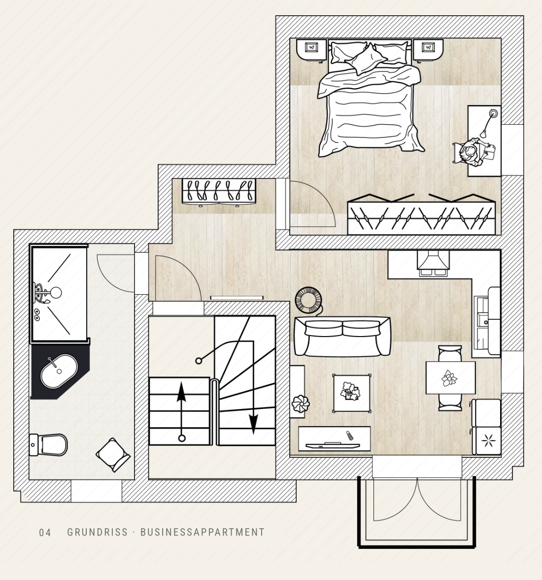 Grundriss Businessappartment